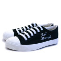 Teniși de nuntă pictați manual – Just Married Black