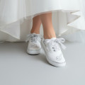 Teniși de nuntă cu strasuri – I Do White B