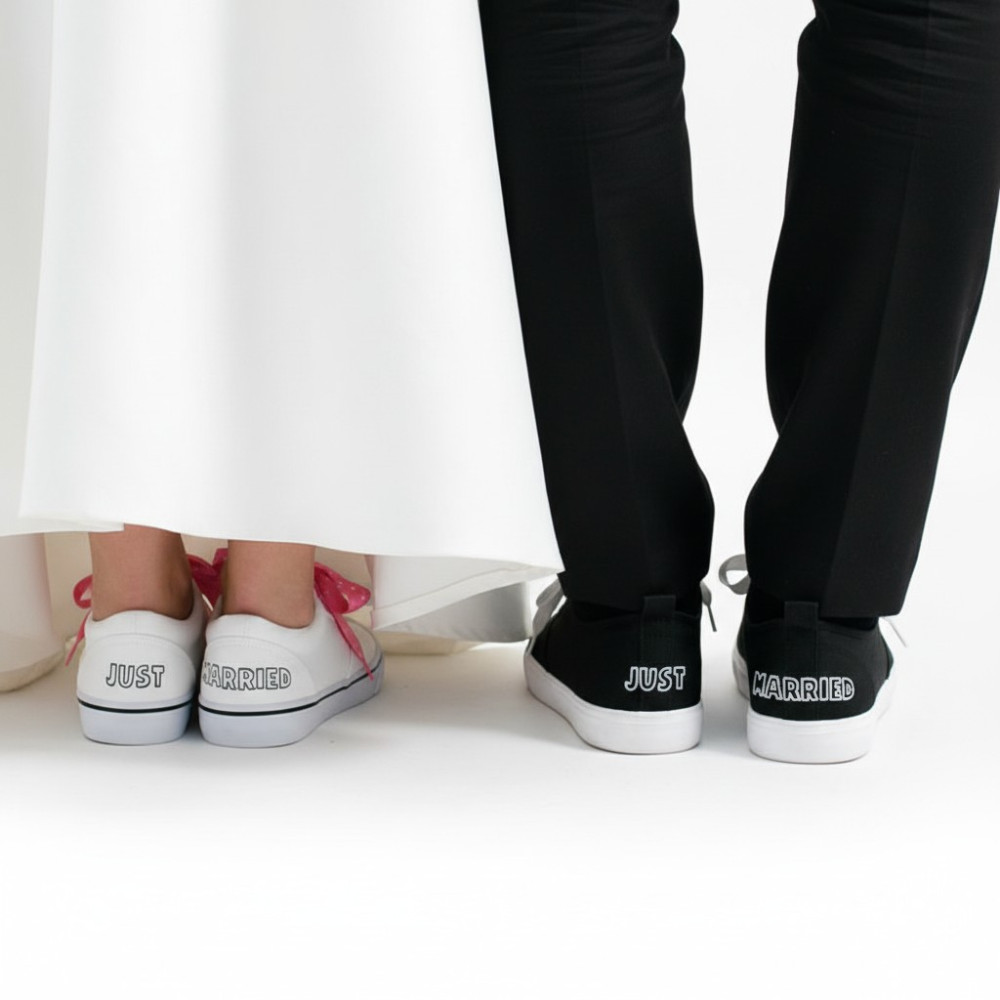 Pachet de teniși de nuntă pictați manual – Wedding