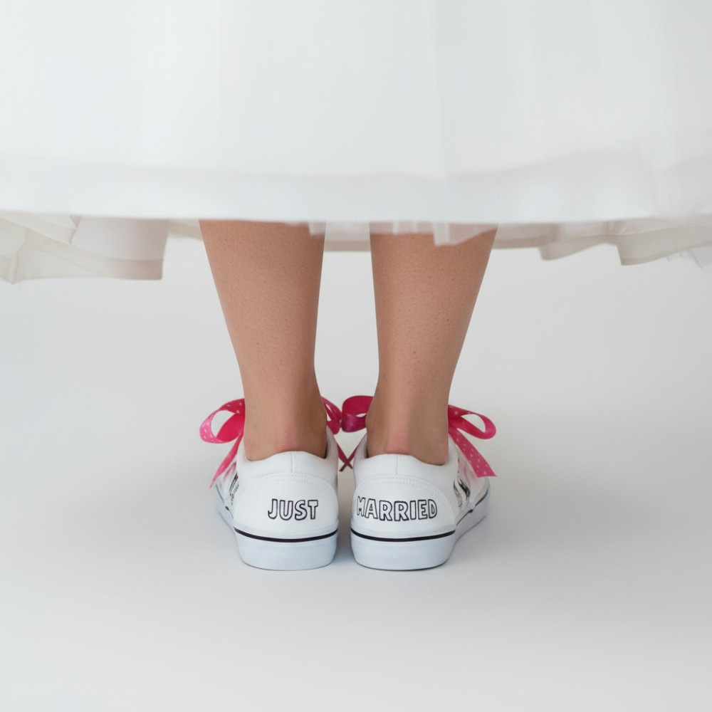 Teniși de nuntă pictați manual – Wedding Women