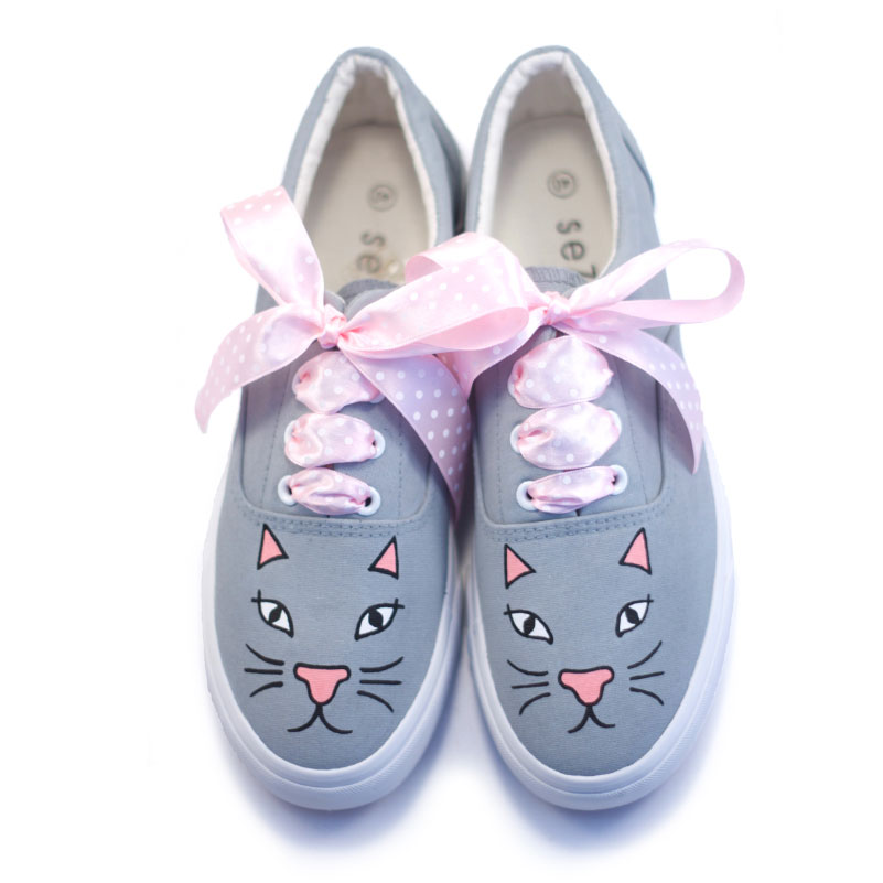 Tenisi pictati manual - Kitty