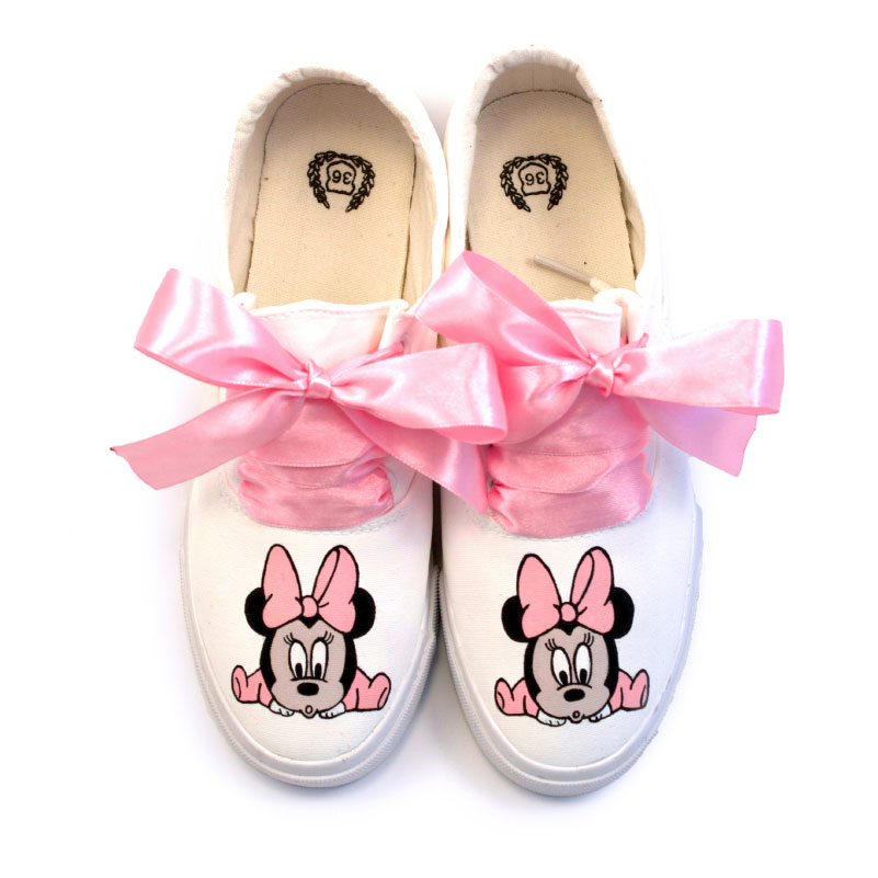 Tenisi pictati manual - Pink MM