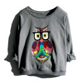 Bluza pictata manual - Colorful Owl
