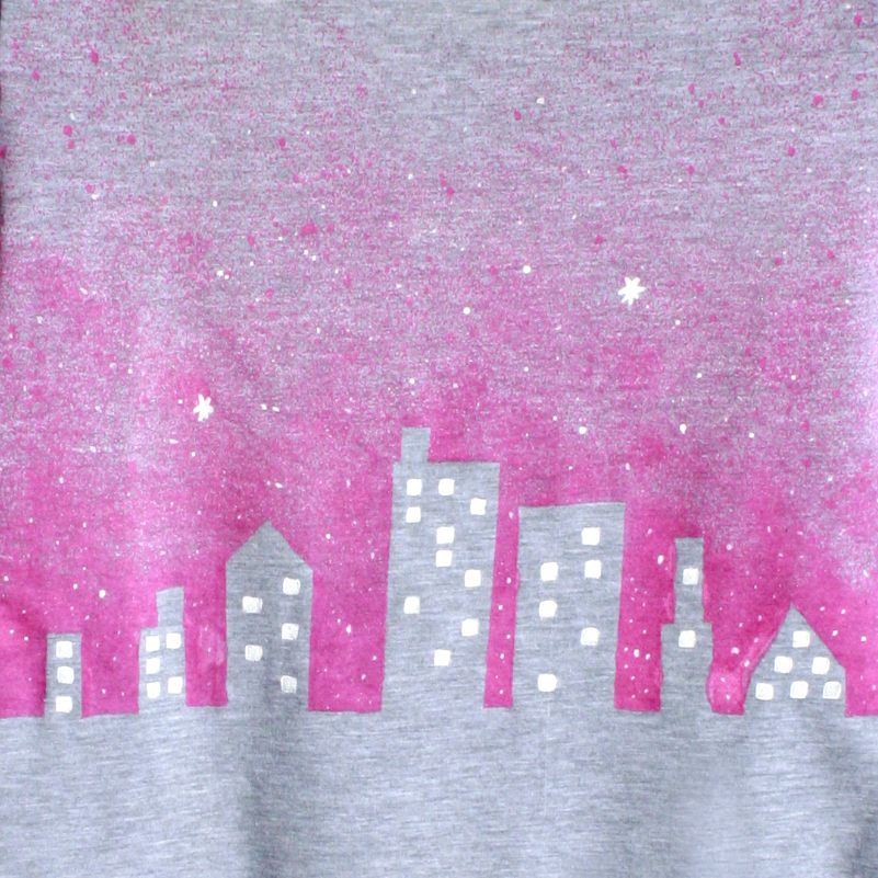 Bluza pictata manual - Pink Cityline