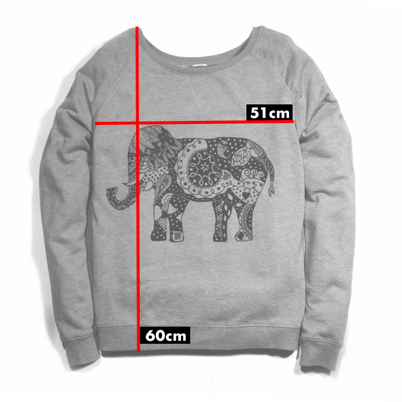 Bluza pictata manual - Mandala Elephant