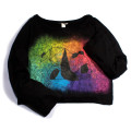 Bluza pictata manual - Rainbow Panda