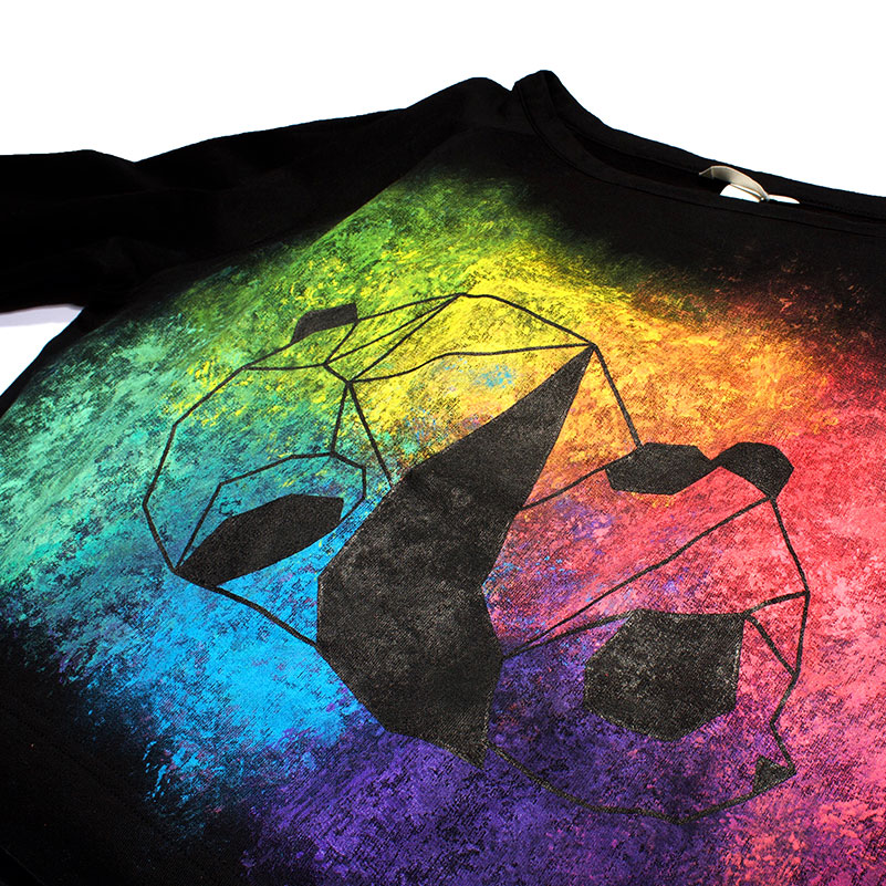 Bluza pictata manual - Rainbow Panda
