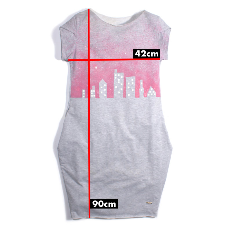Bluza pictata manual - Pink Cityline